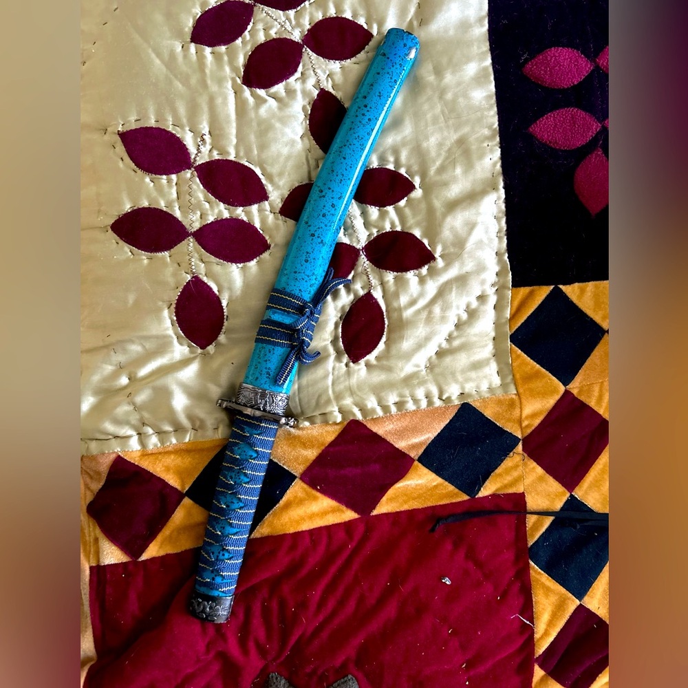 Blue katana sword